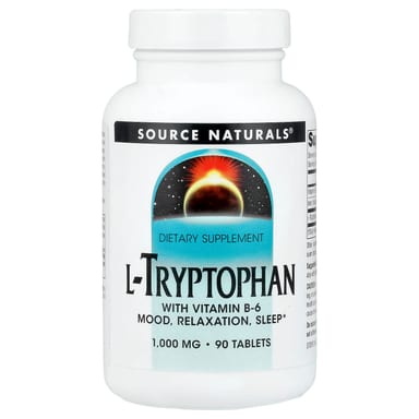 L-триптофан Source Naturals L-Tryptophan, 90 таблеток