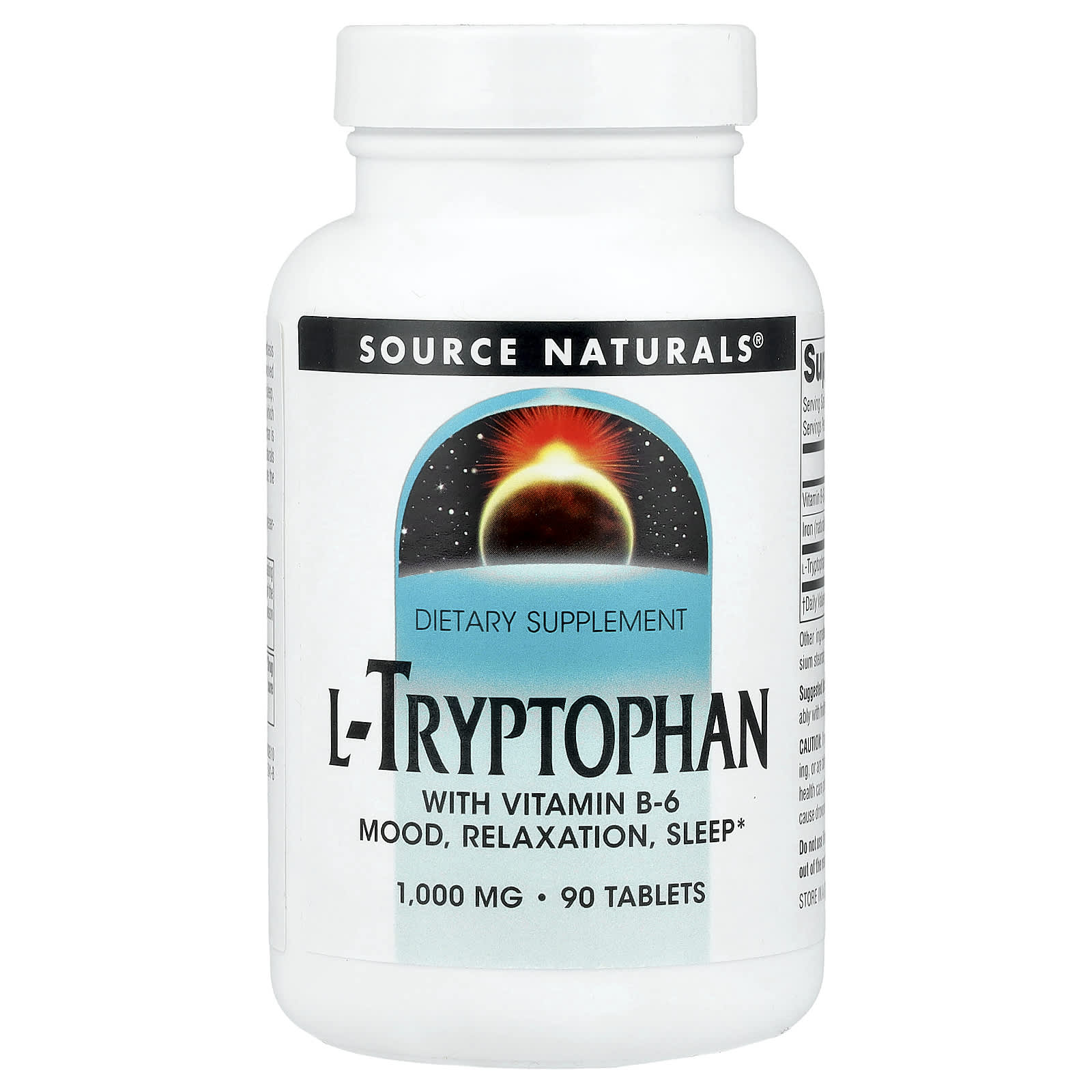 L-триптофан Source Naturals L-Tryptophan, 90 таблеток