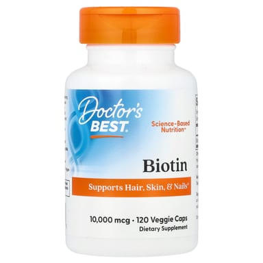 Биотин Doctor's Best, 10000 мкг, 120 растительных капсул