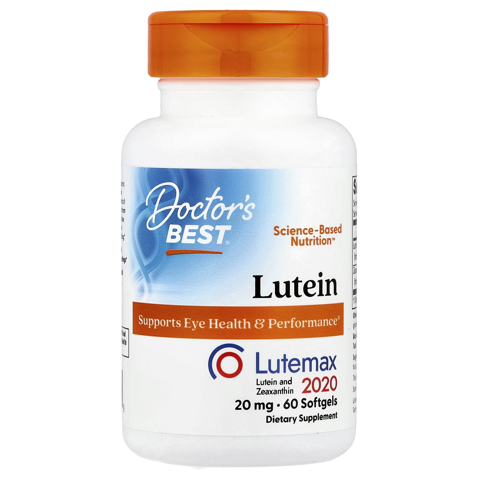 Лютеин Doctor's Best Lutemax 2020, 60 мягких капсул