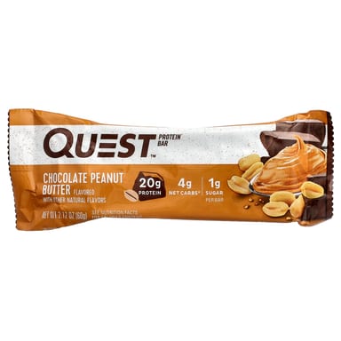 Арахисовая паста Quest Nutrition Protein Bar Chocolate, 60 г, 12 шт., батончик