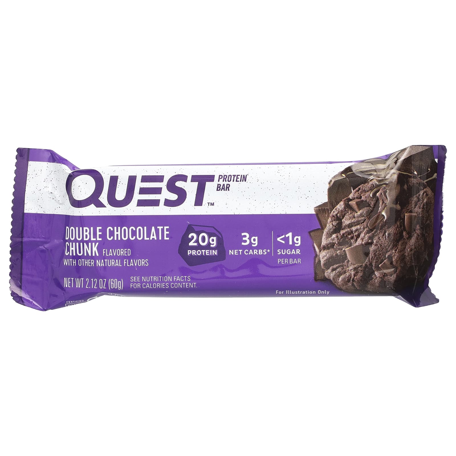 Протеиновый батончик Quest Nutrition Double Chocolate Chunk, 60 г, 12 шт.