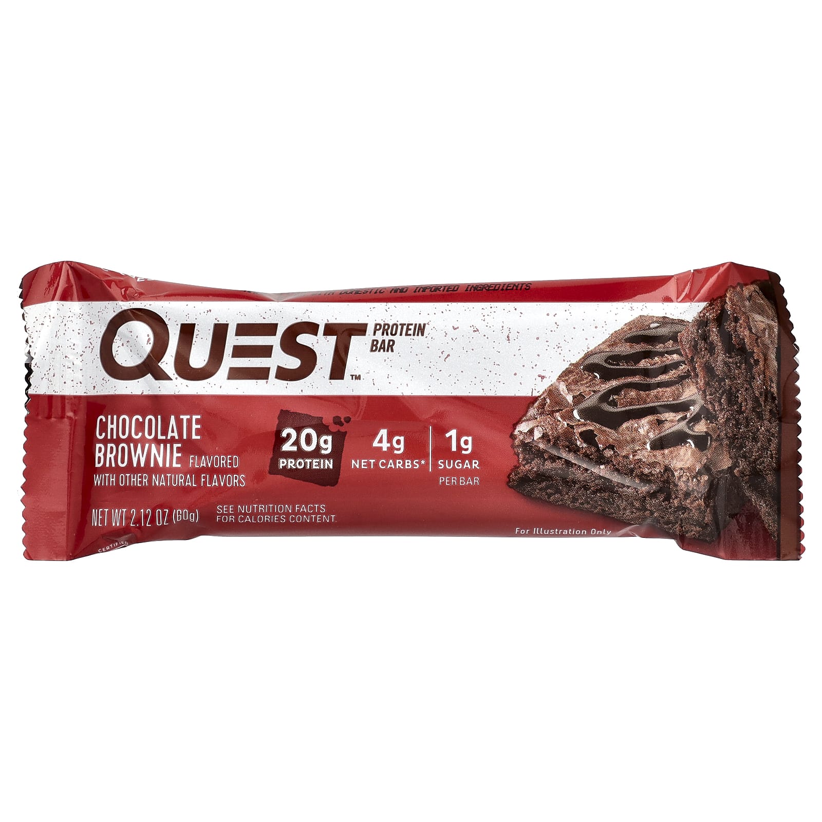 Протеиновый батончик Quest Nutrition Chocolate Brownie, 60 г, 12 шт.