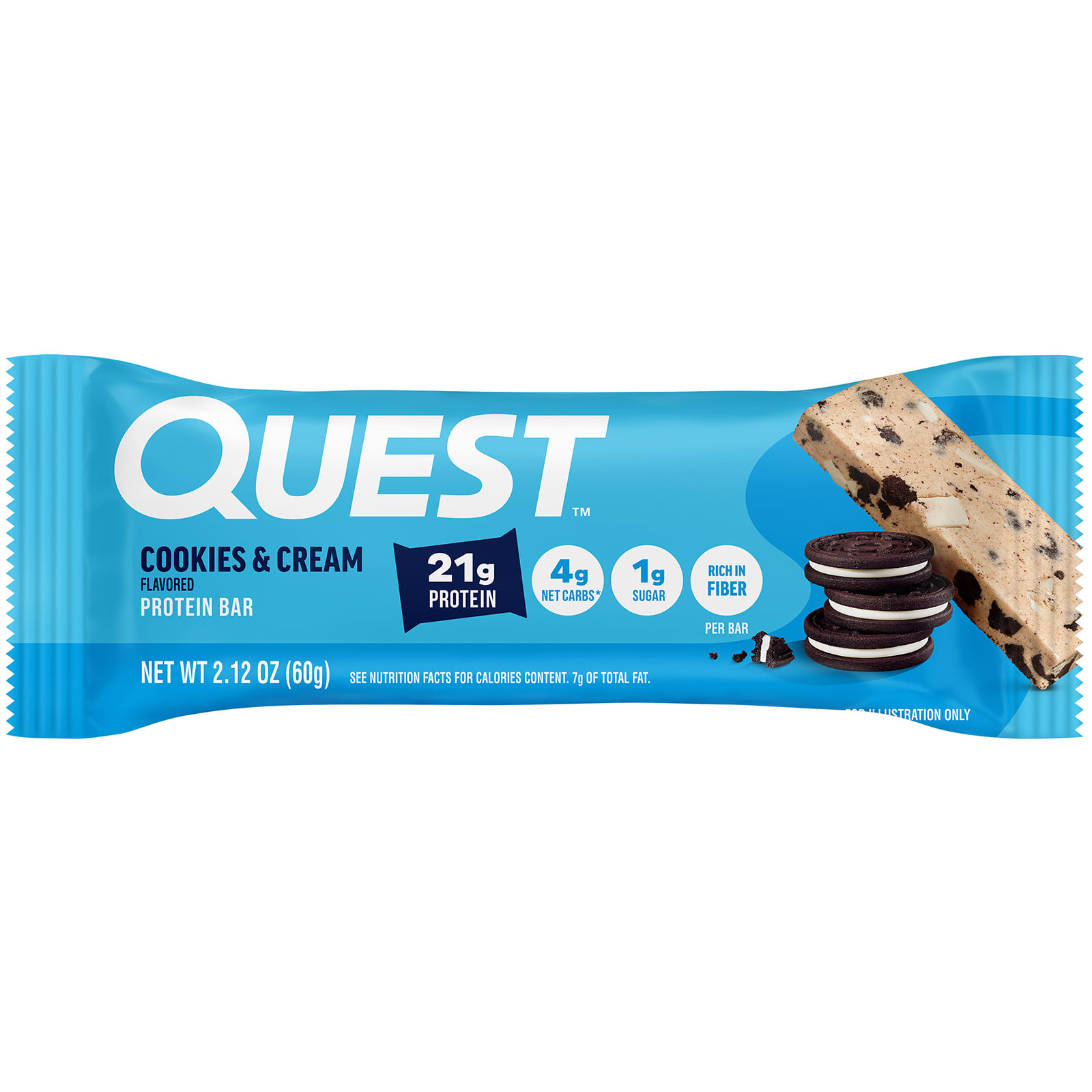 Протеиновый батончик Quest Nutrition Cookies & Cream, 60 г, 12 шт., крем — фото 3