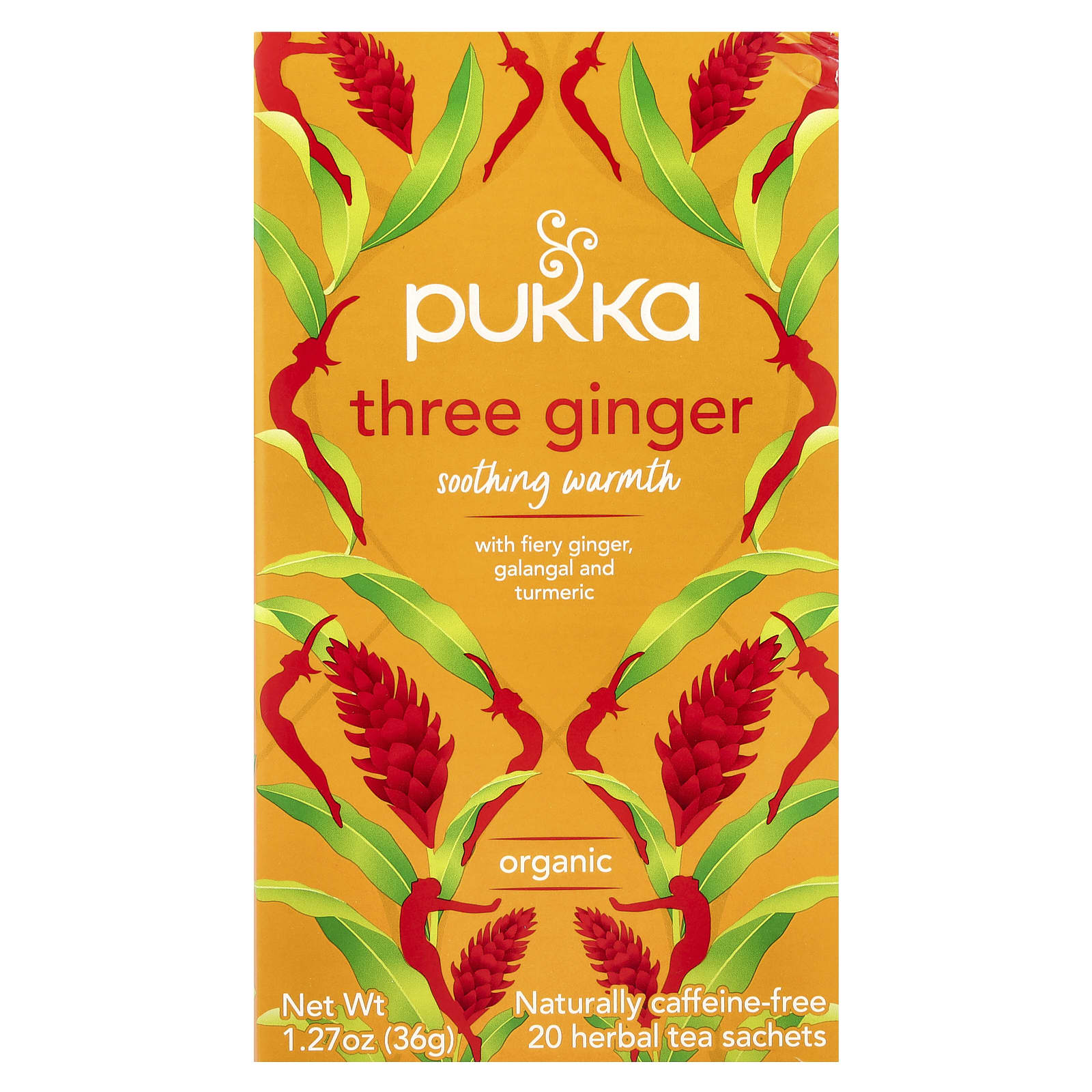 Имбирь Pukka Herbs Organic Herbal Tea Three Caffeine Free, оттенок 20 Sachets, 36 г — фото 2