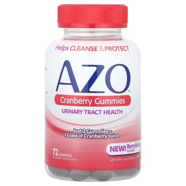 Клюква AZO®, вкус Berrylicious, 250 мг на пастилку, 72 жевательных пастилок