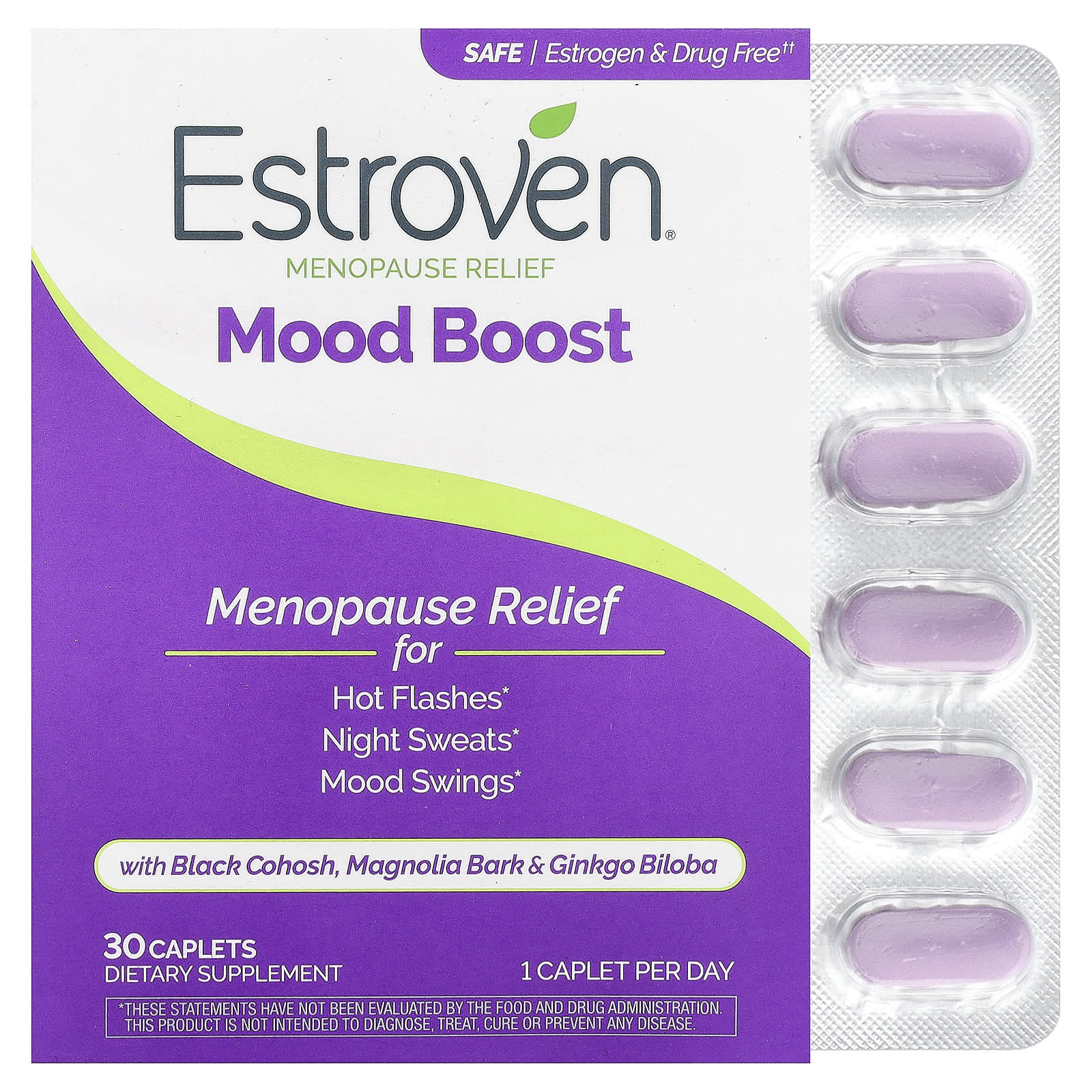 Облегчение симптомов менопаузы Estroven, 30 каплетов