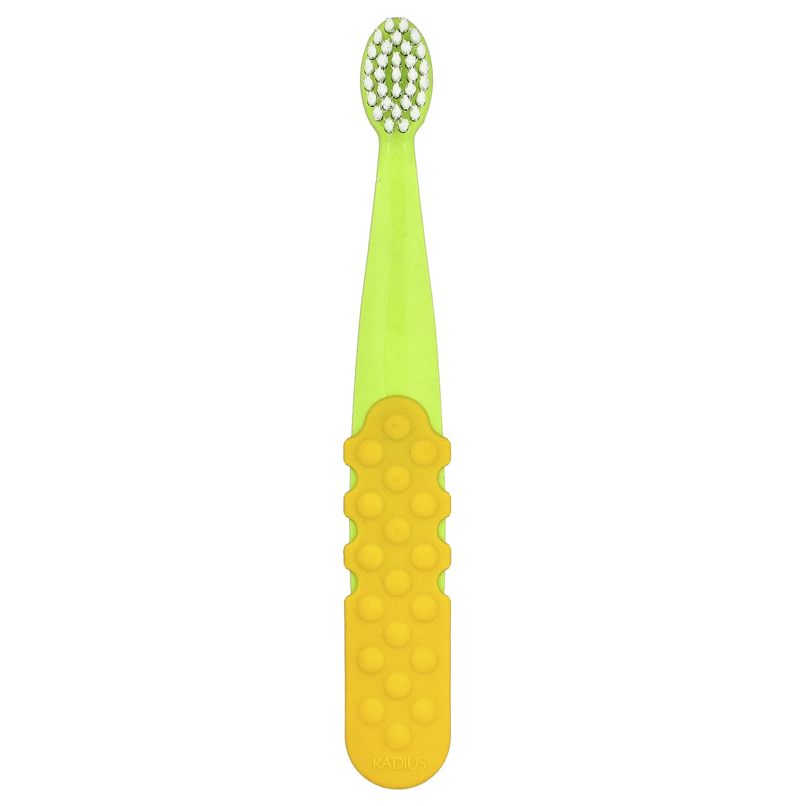 Зубная щётка RADIUS Totz Plus™ Brush 3 Years Extra Soft Green/Yellow, 1 шт. — фото 3