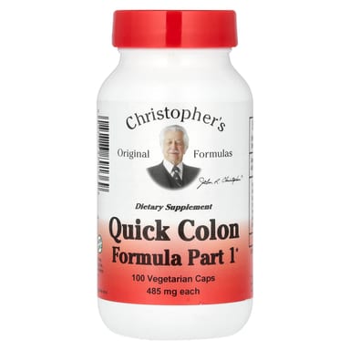 Комплекс Christopher's Original Formulas Quick Colon Part 1, оттенок 100 Vegetarian Caps, 485 мг