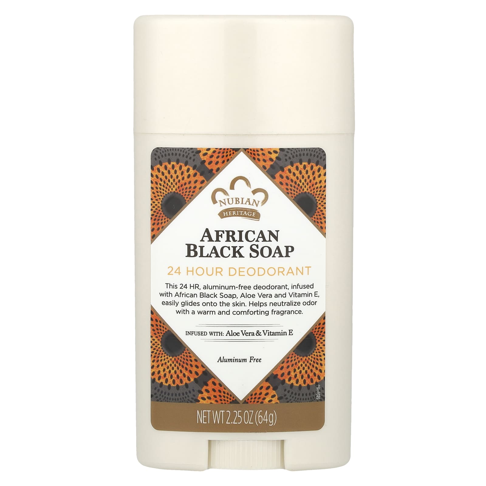 Дезодорант Nubian Heritage 24 Hour African Black Soap, 64 г
