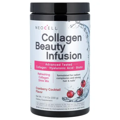 Фото товара: Клюква NeoCell Collagen Beauty Infusion Drink Mix Cocktail, 330 г, смесь для напитка