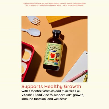 Мультивитамины ChildLife Essentials Multi Vitamin & Mineral, вкус Natural Orange/Mango, 237 мл