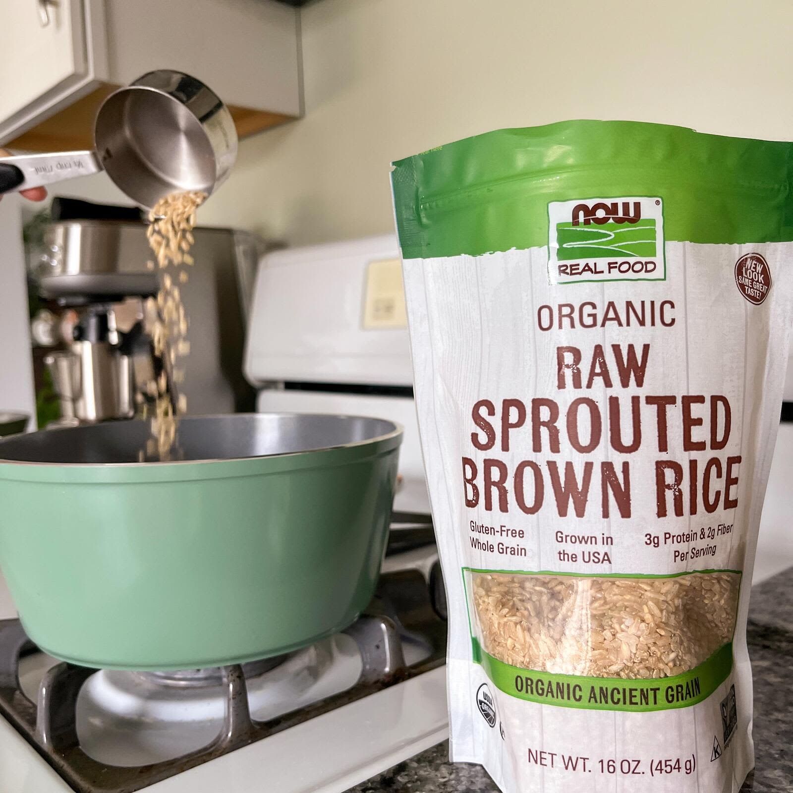 Рис NOW Foods Real Food Organic Sprouted Brown Raw, 454 г — фото 4