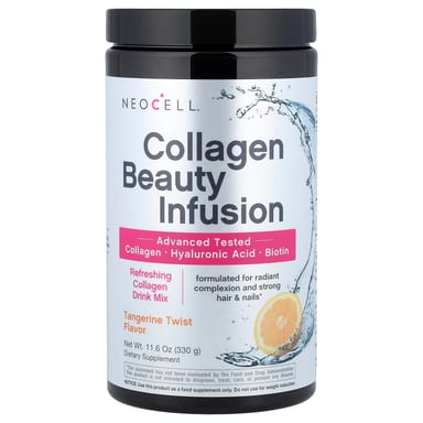 Коллаген NeoCell Beauty Infusion Drink Mix Tangerine Twist, 330 г, смесь для напитка