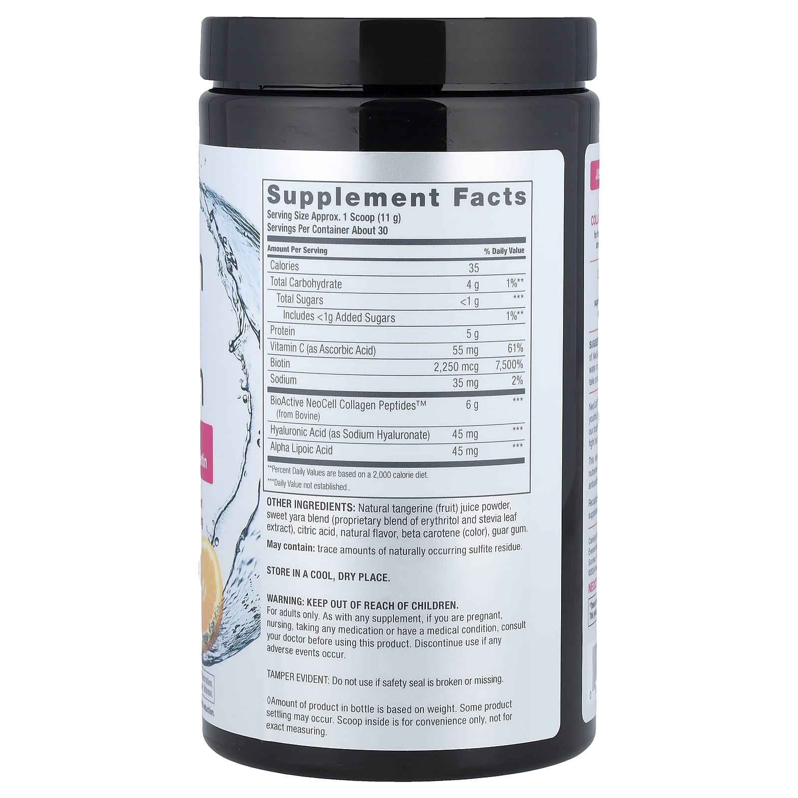 Коллаген NeoCell Beauty Infusion Drink Mix Tangerine Twist, 330 г, смесь для напитка — фото 2