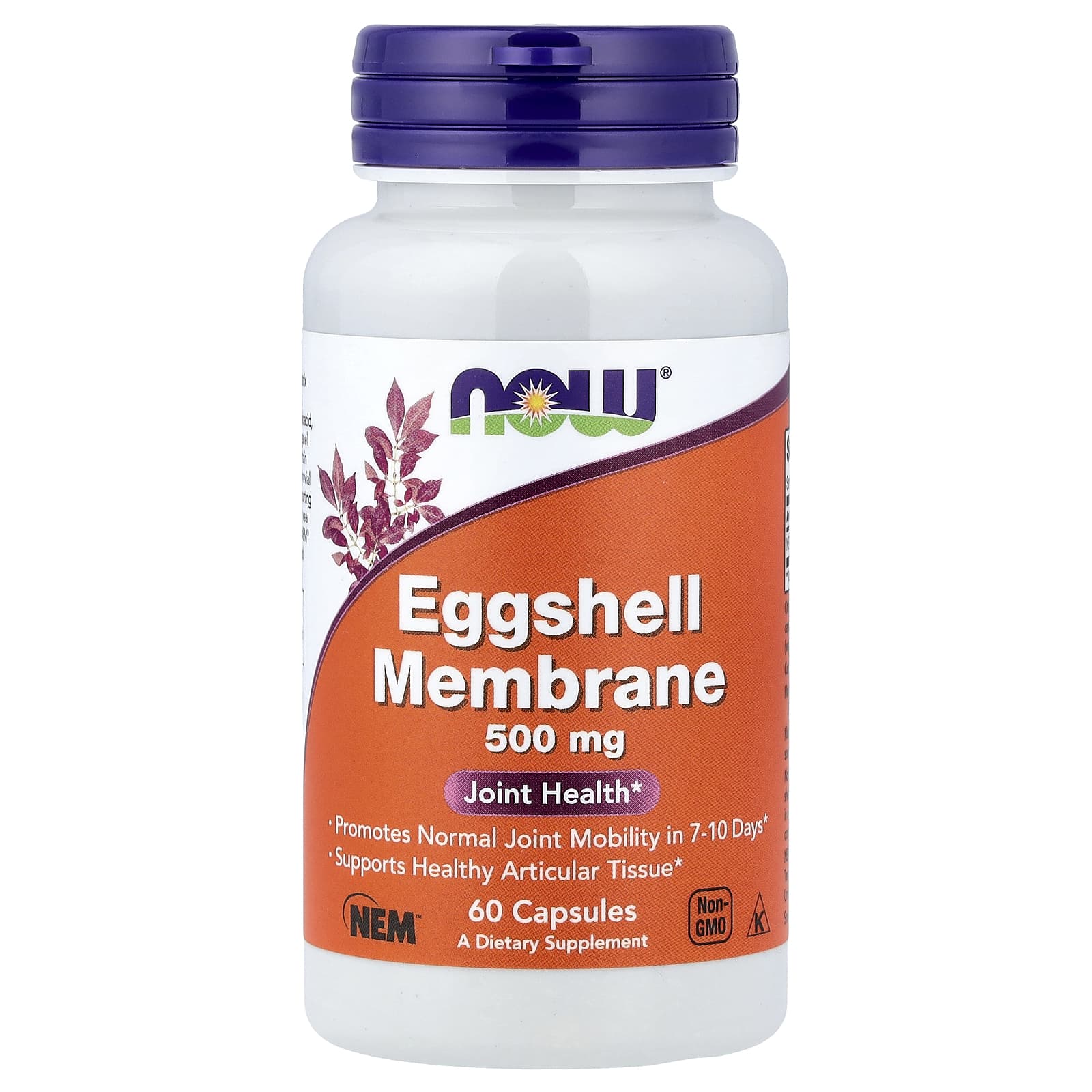 Мембрана яичной скорлупы NOW Foods, 500 мг, 60 капсул