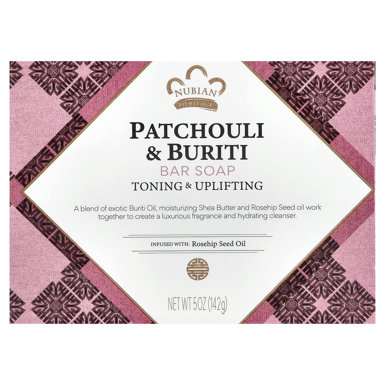 Мыло Nubian Heritage Soap Patchouli & Buriti, 142 г, батончик — фото 2
