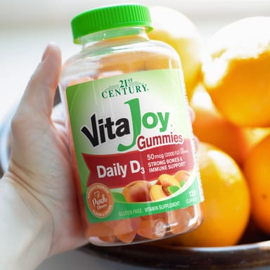 Витамин D3 21st Century VitaJoy® Daily Gummies, вкус Peach, 120 жевательных пастилок