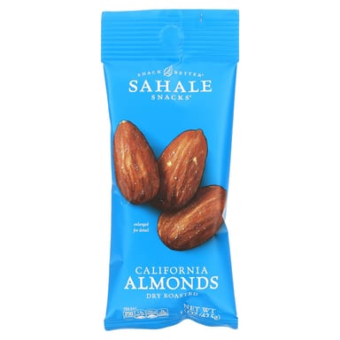 Миндаль Sahale Snacks Dry Roasted, вкус California Almonds, 42.5 г, 9 пакетов