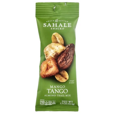 Ореховая смесь с сухофруктами Sahale Snacks Mango Tango, вкус Almond Trail Mix, Mango Tango, 42.5 г, 9 пакетов
