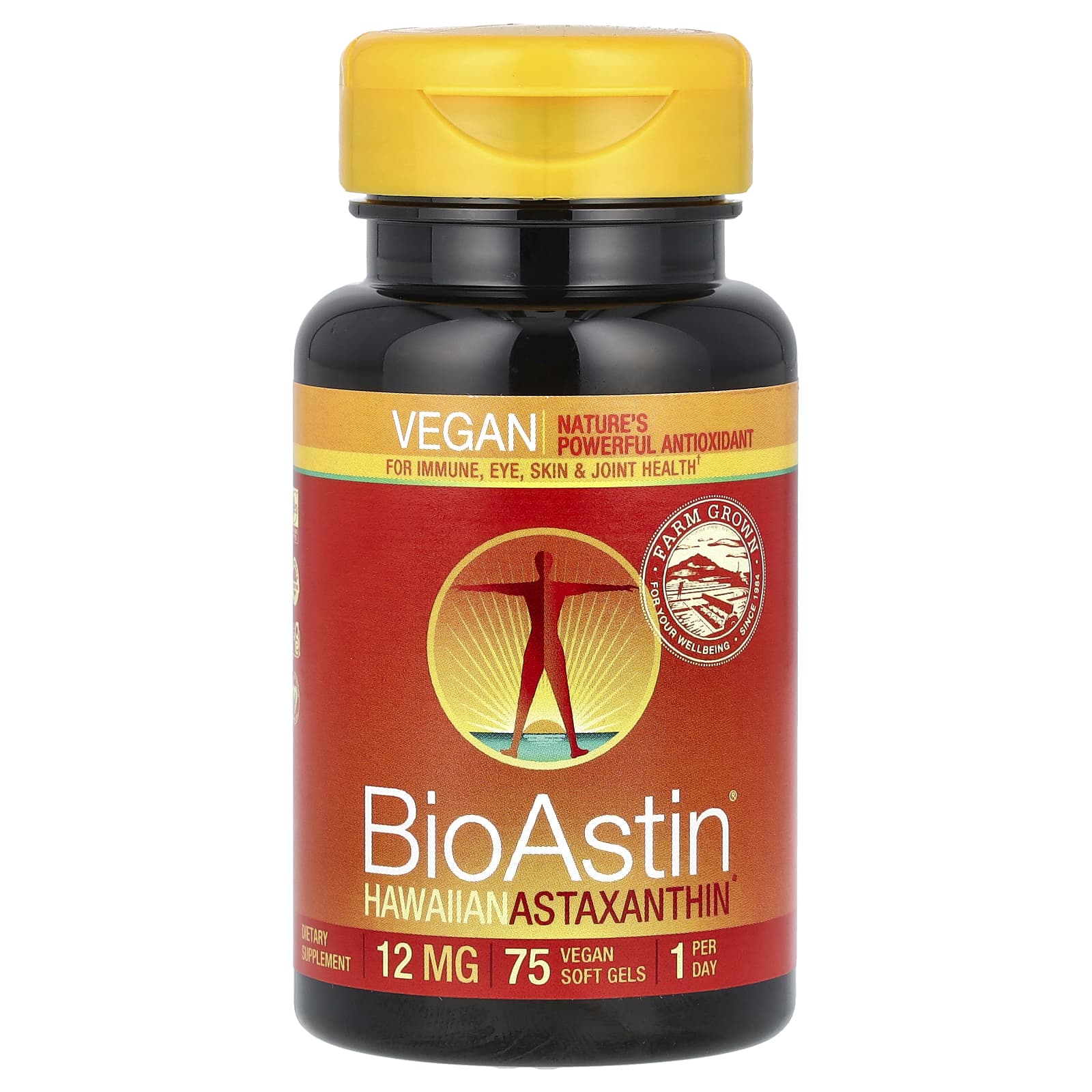 Астаксантин Nutrex Hawaii BioAstin® Hawaiian, 12 мг, 75 мягких капсул