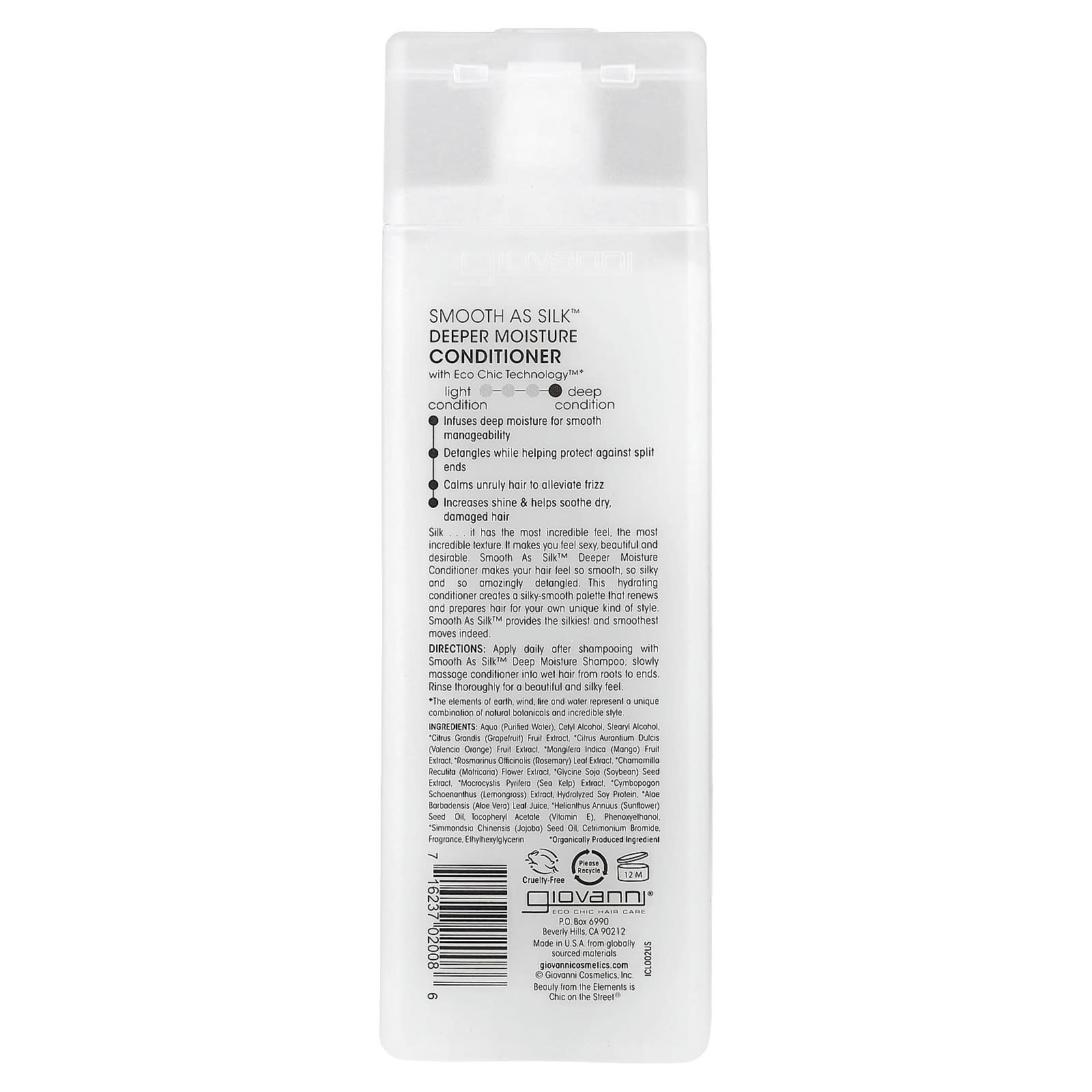 Кондиционер Giovanni Smooth As Silk™ Deeper Moisture For Damaged Hair, 250 мл — фото 2