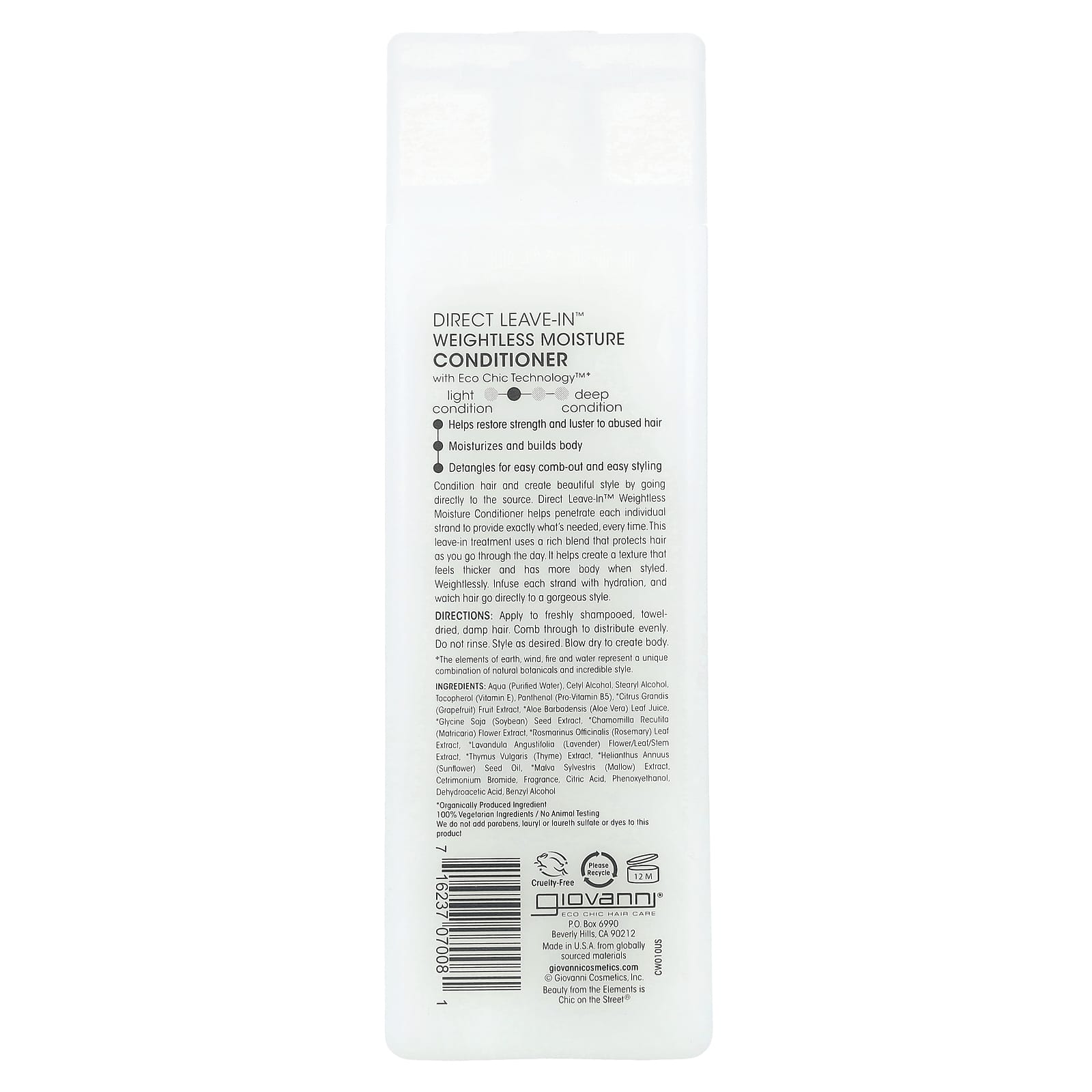 Кондиционер Giovanni Direct Leave-In™ Weightless Moisture For All Hair Types, 250 мл — фото 2