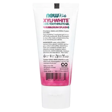 Фото товара: Детская зубная паста-гель NOW Foods Xyli-White™ Bubblegum Splash, 85 г