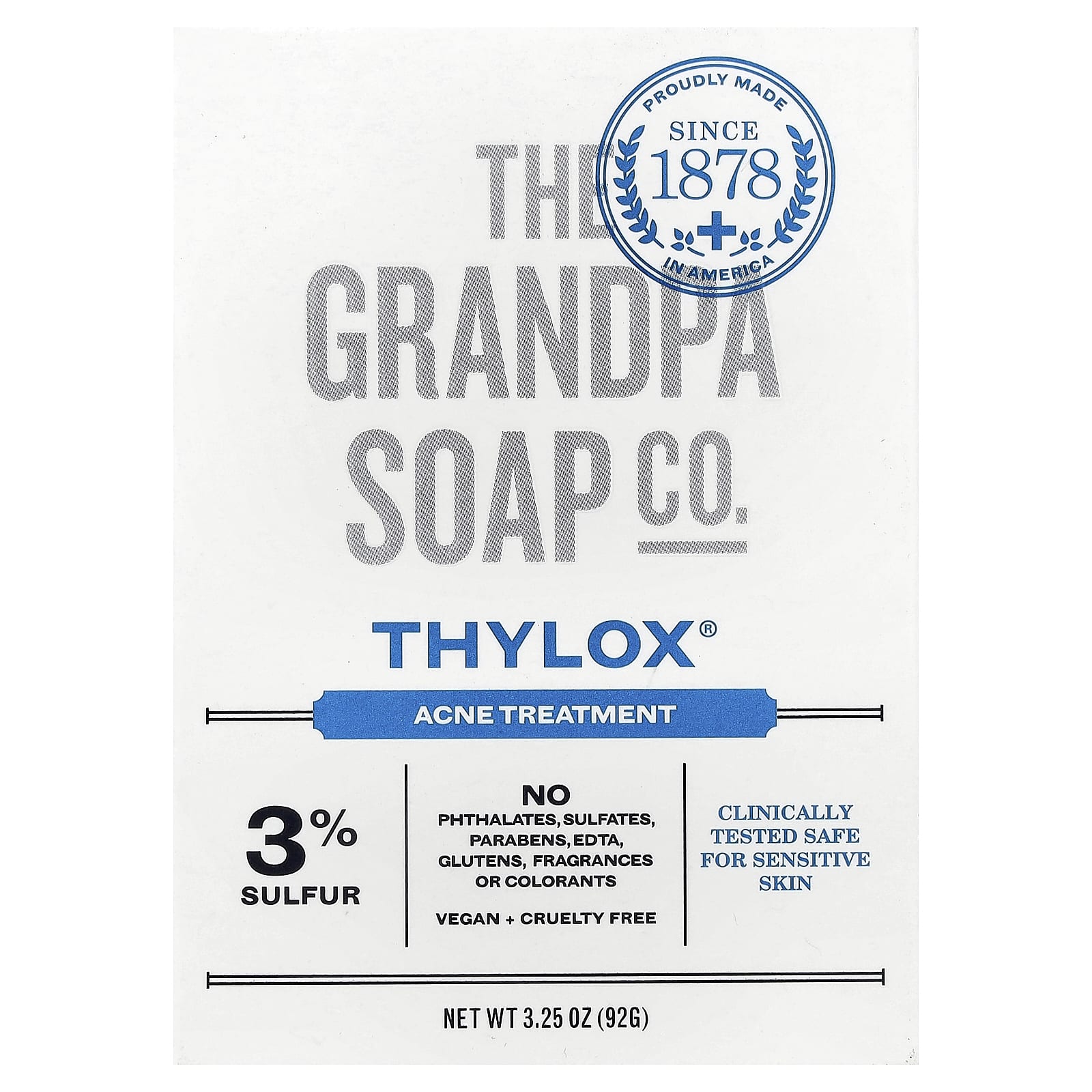Средство от акне The Grandpa Soap Co. Face & Body Bar Soap Thylox®, 92 г — фото 2