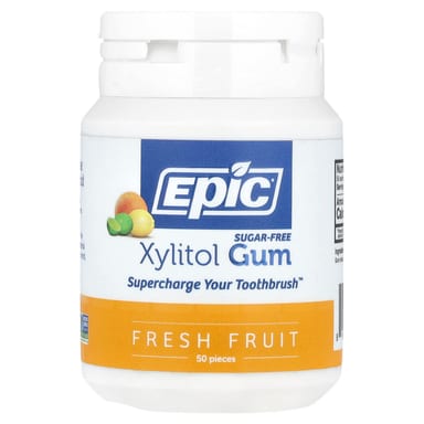 Ксилитол Epic Dental Xylitol Gum Fresh Fruit, без сахара, оттенок 50 Pieces