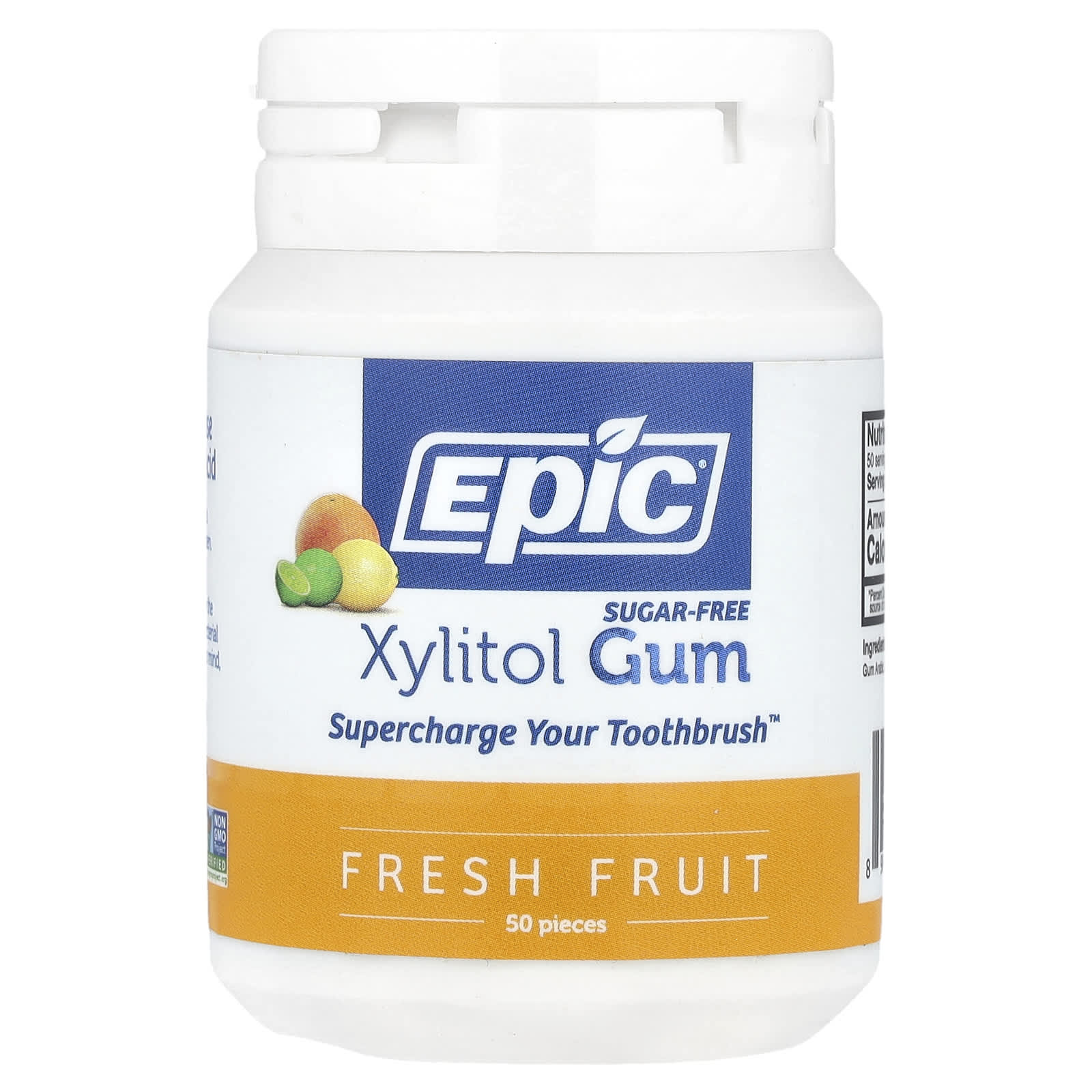 Ксилитол Epic Dental Xylitol Gum Fresh Fruit, без сахара, оттенок 50 Pieces