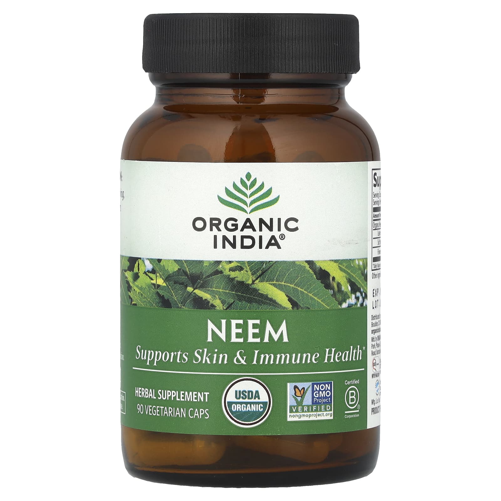 Ним Organic India, 90 вегетарианских капсул