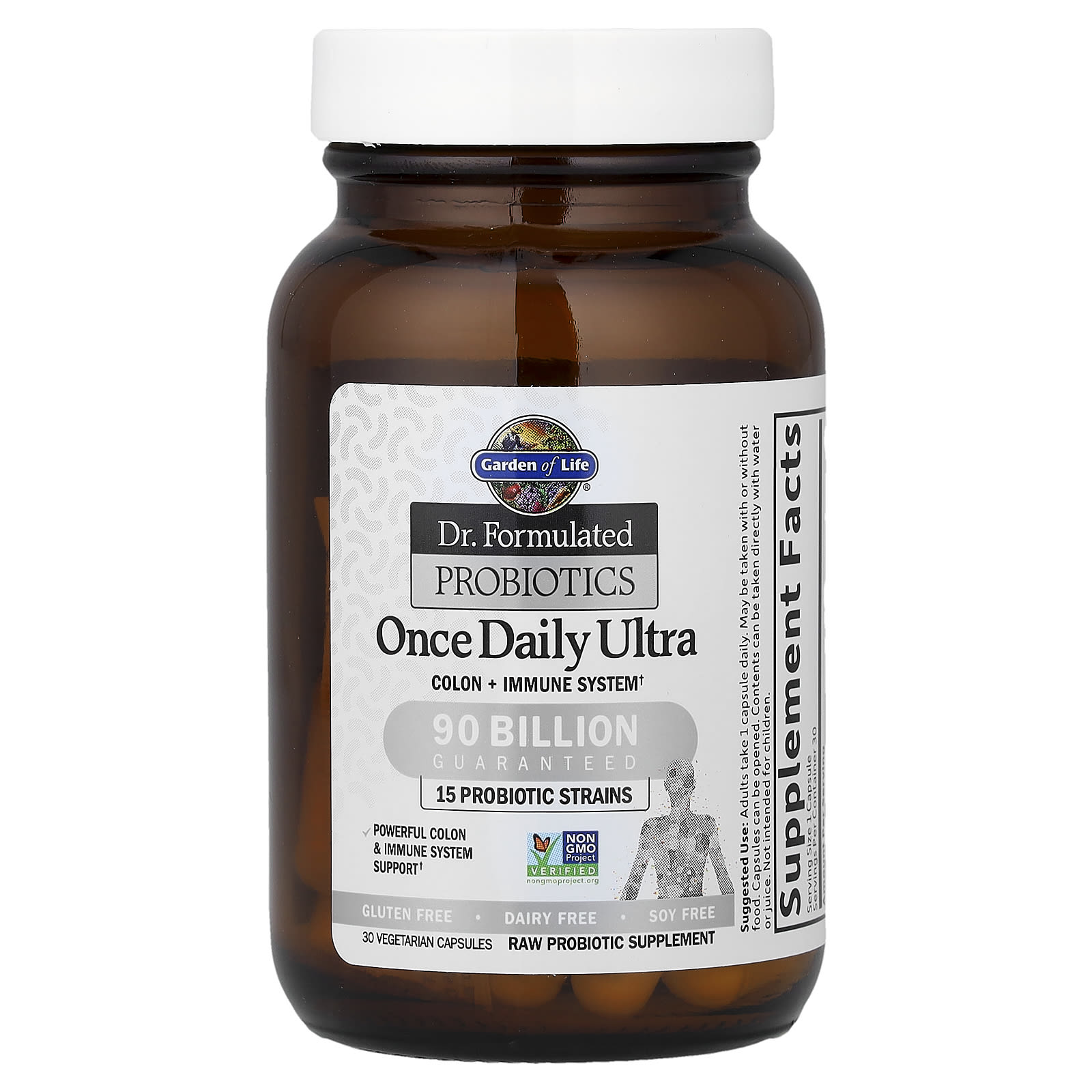 Пробиотик Garden of Life Dr. Formulated Once Daily Ultra, оттенок 90 Billion, 30 растительных капсул