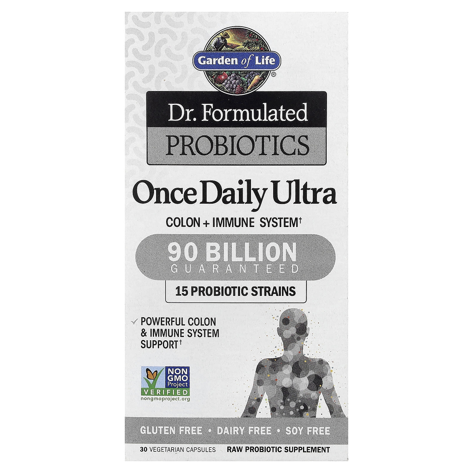 Пробиотик Garden of Life Dr. Formulated Once Daily Ultra, оттенок 90 Billion, 30 растительных капсул — фото 2