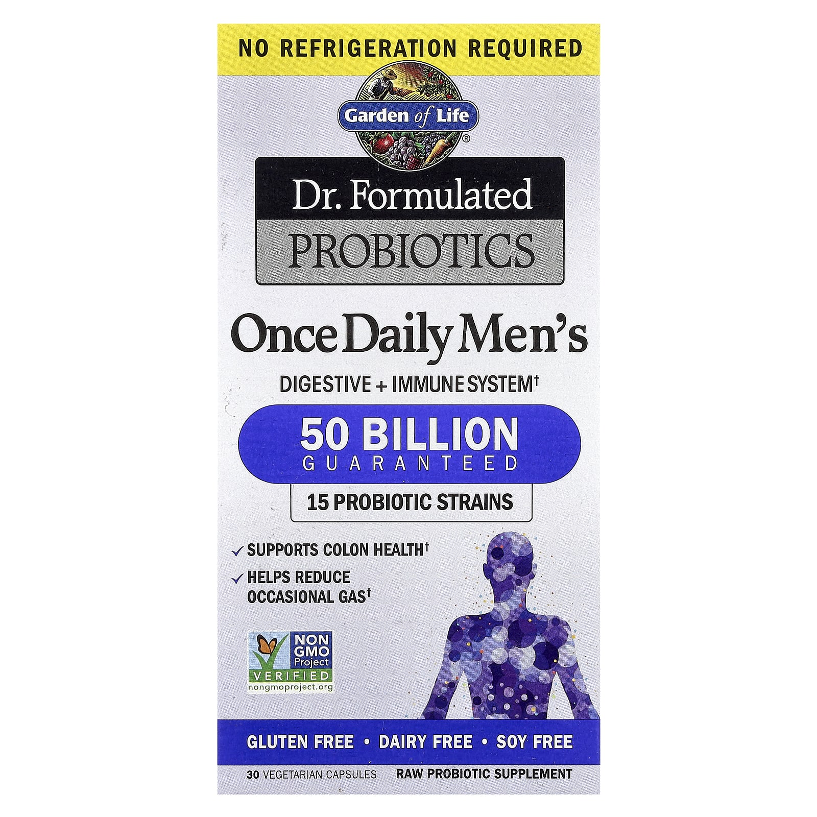 Пробиотик Garden of Life Dr. Formulated Once Daily Men's, оттенок 50 Billion, 30 растительных капсул — фото 2