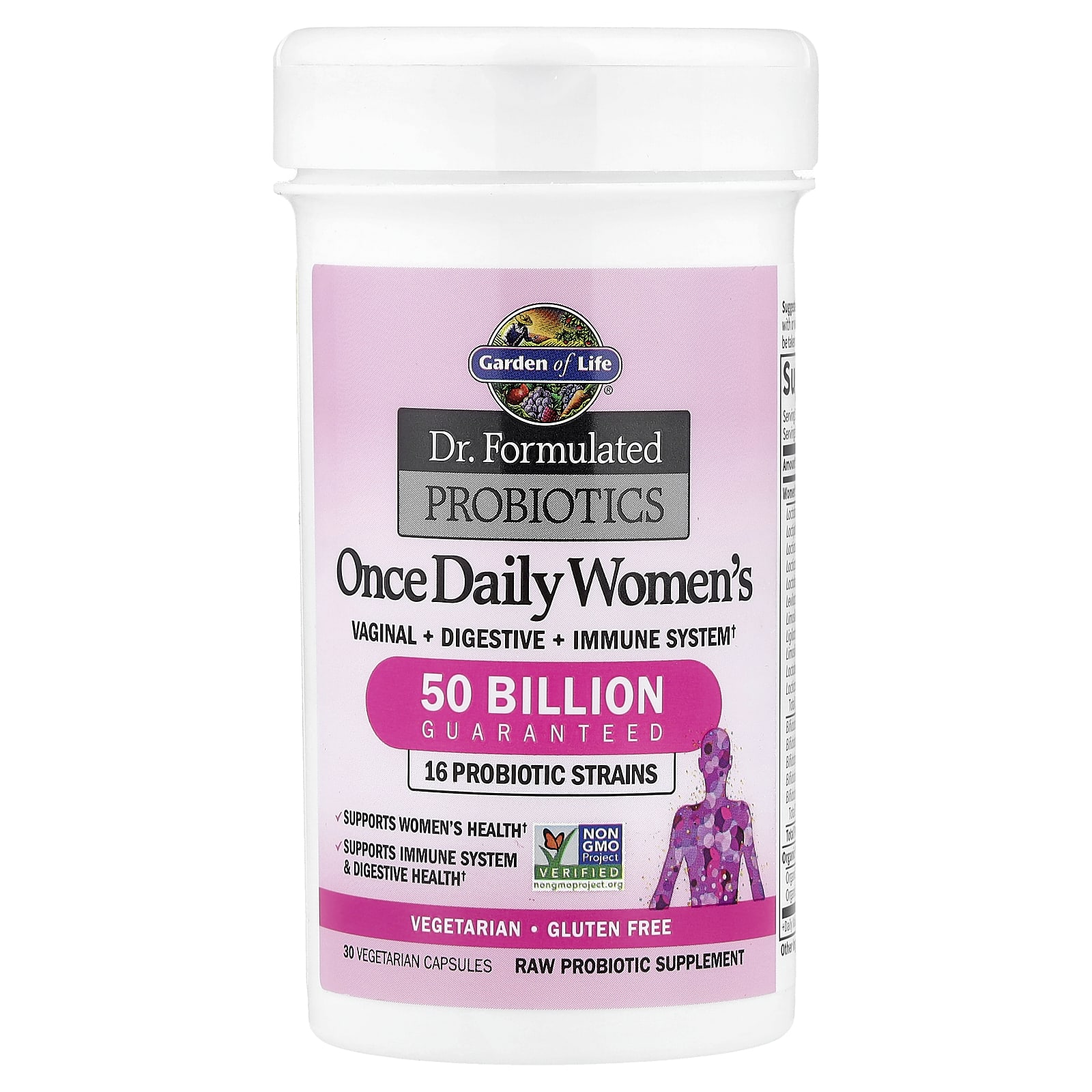 Пробиотик Garden of Life Dr. Formulated Once Daily Women's, оттенок 50 Billion, 30 растительных капсул — фото 7