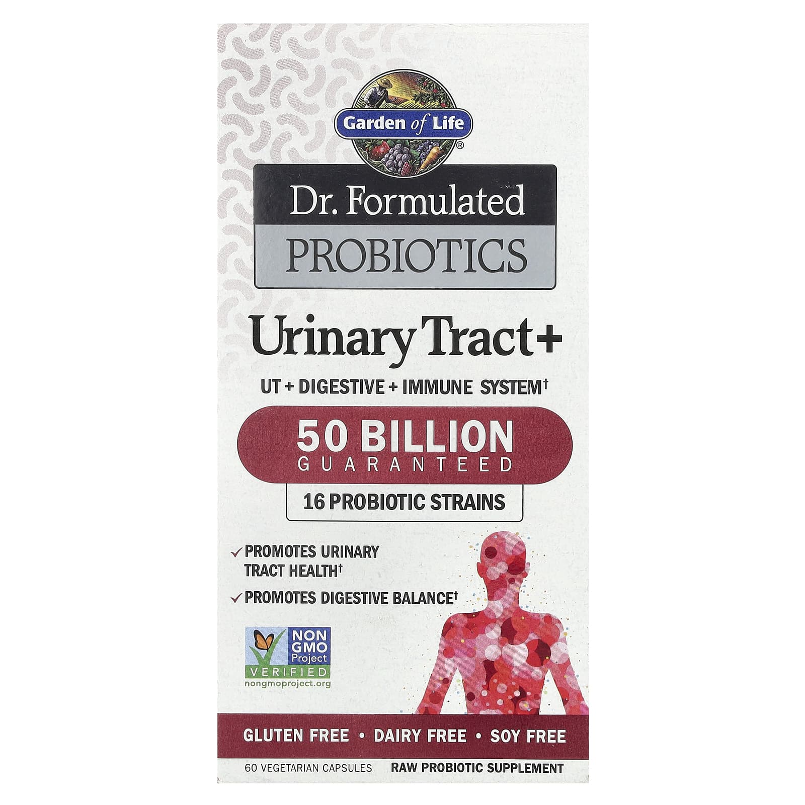 Пробиотик Garden of Life Dr. Formulated Urinary Tract, оттенок 50 Billion, 60 растительных капсул — фото 2