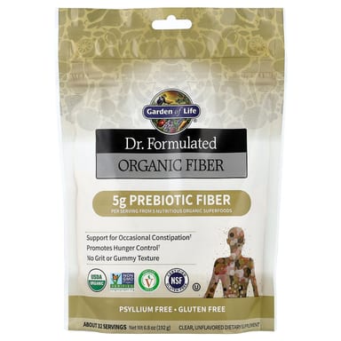 Клетчатка Garden of Life Dr. Formulated Organic, без вкуса, 192 г
