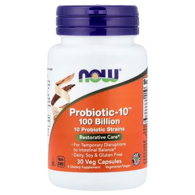 Пробиотик NOW Foods -10™, 30 растительных капсул