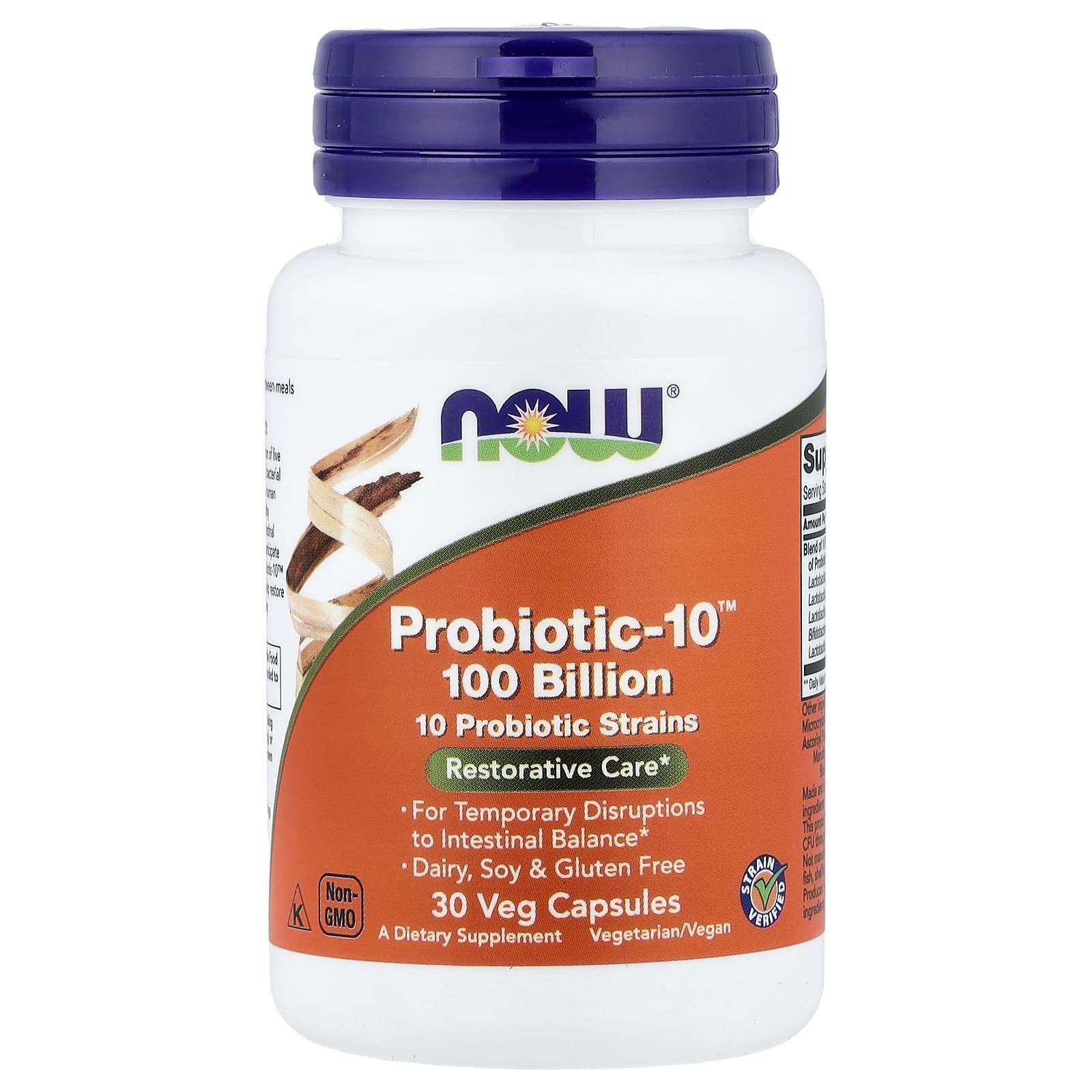 Пробиотик NOW Foods -10™, 30 растительных капсул