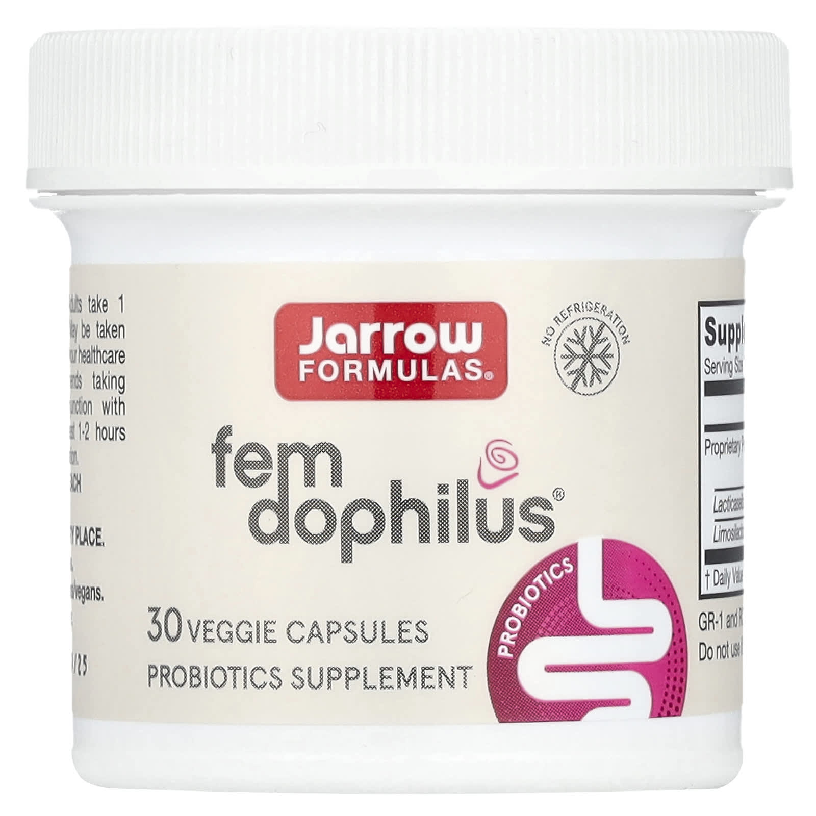 Пробиотик Jarrow Formulas Vegan Fem®, 1 млрд КОЕ, 30 растительных капсул