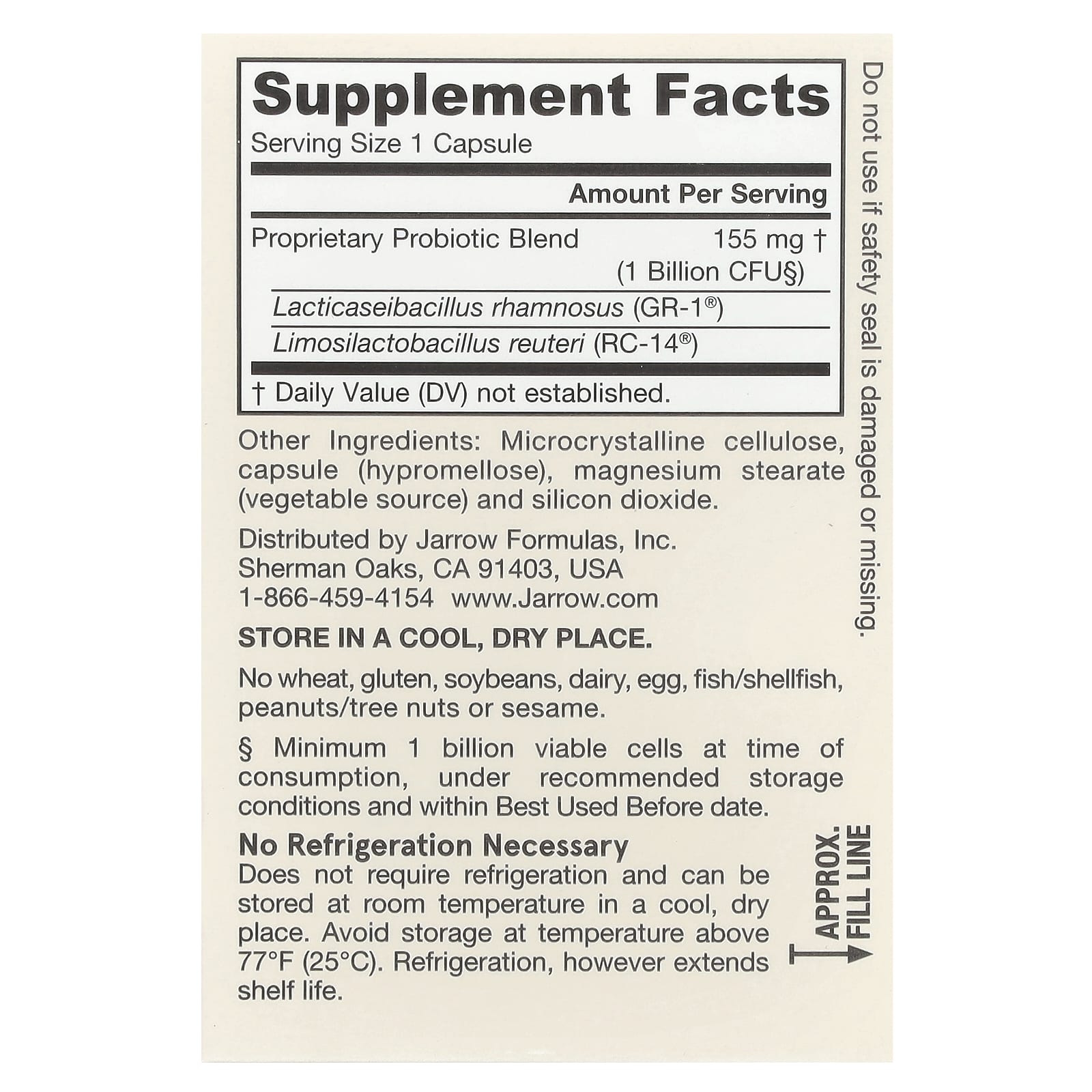 Пробиотик Jarrow Formulas Vegan Fem®, 1 млрд КОЕ, 30 растительных капсул — фото 3