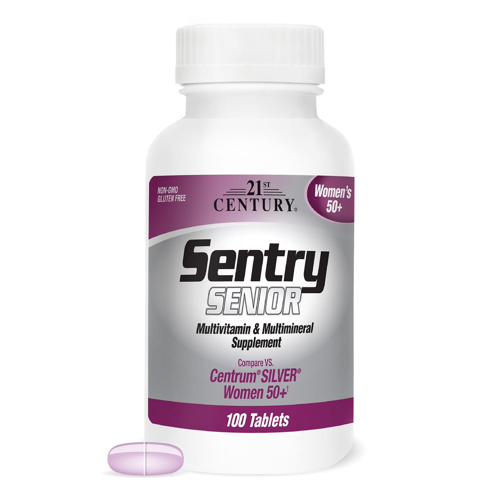 Мультивитамины 21st Century Sentry Senior Women's 50+ & Multimineral Supplement, 100 таблеток — фото 3