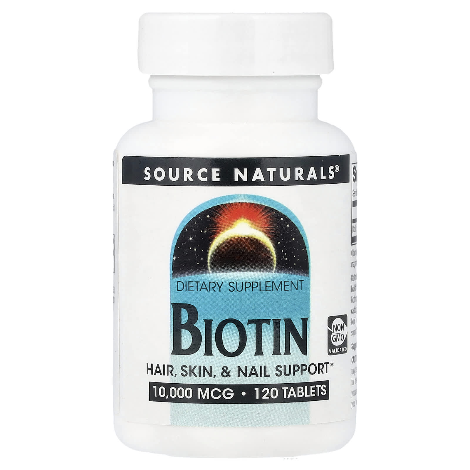 Биотин Source Naturals, 10000 мкг, 120 таблеток