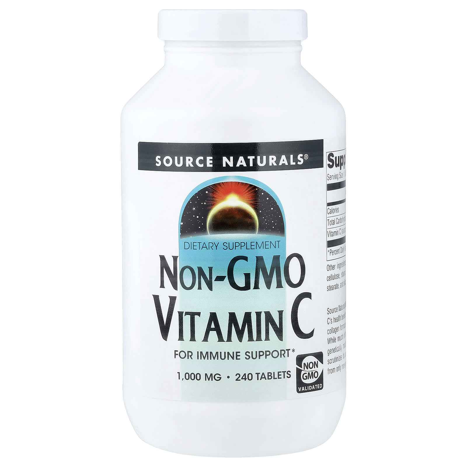 Витамин C Source Naturals Non-GMO, 1000 мг, 240 таблеток