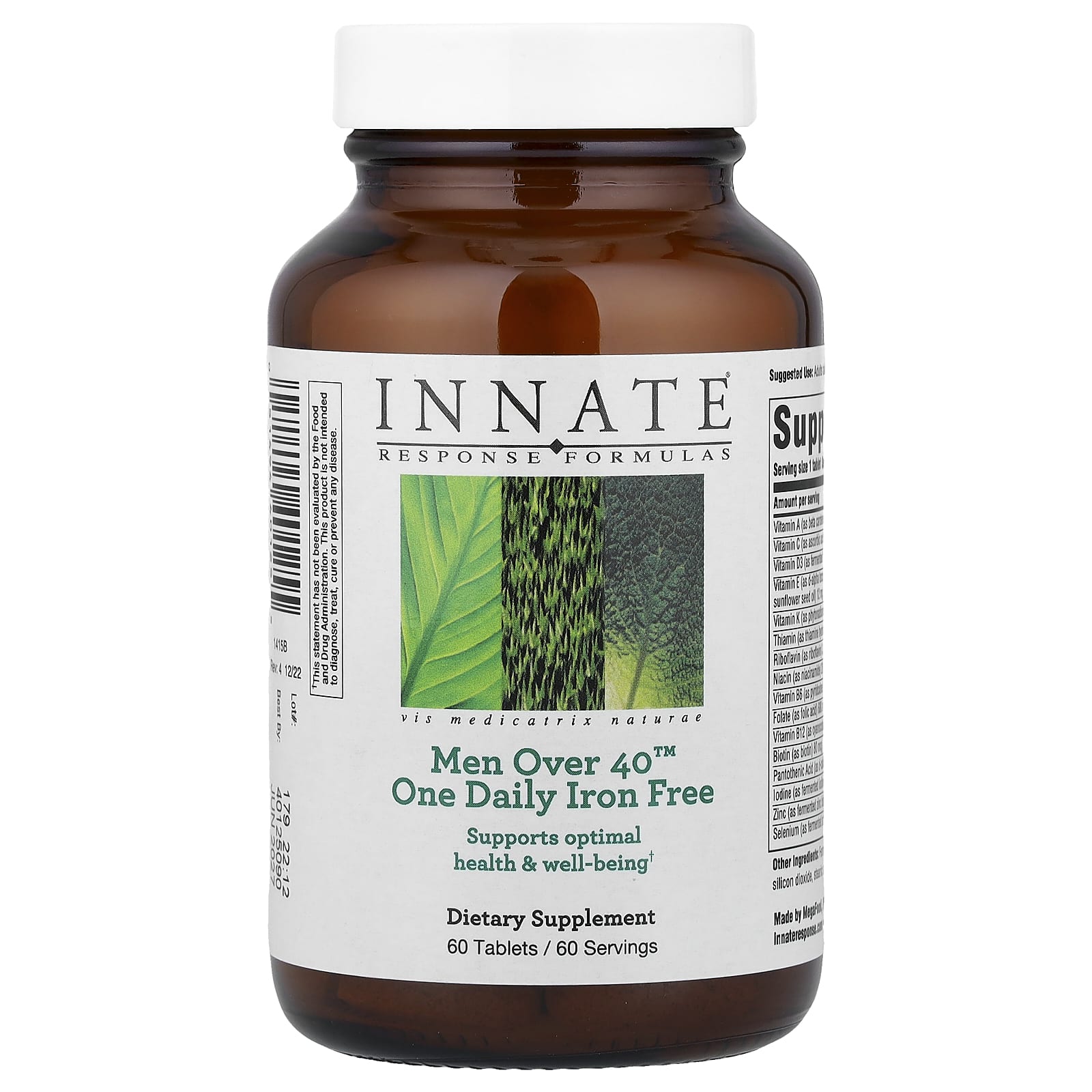Железо Innate Response Formulas Men Over 40™ One Daily Free, 60 таблеток