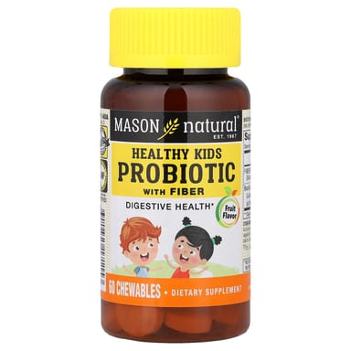 Детский пробиотик Mason Natural Healthy with Fiber Fruit, 60 жевательных таблеток