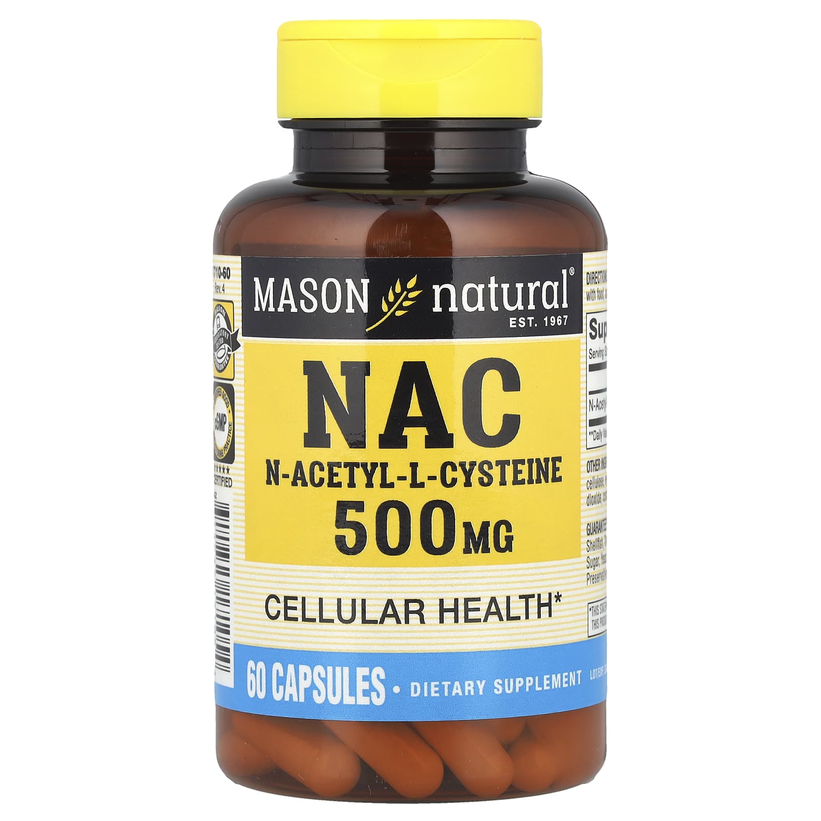NAC Mason Natural, 500 мг, 60 капсул