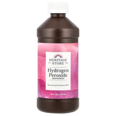 Эвкалипт Heritage Store Hydrogen Peroxide Mouthwash Refreshing Mint, 473 мл