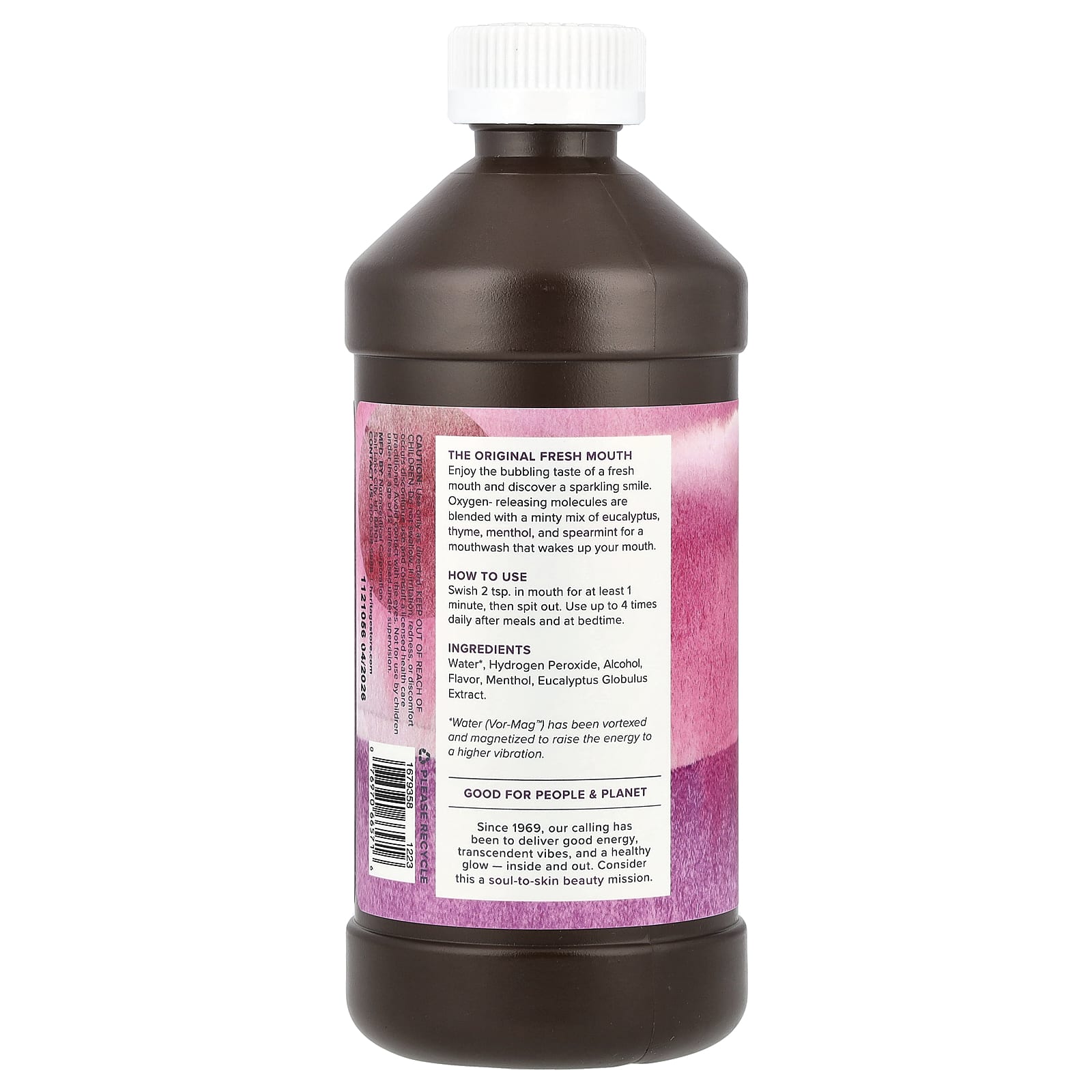 Эвкалипт Heritage Store Hydrogen Peroxide Mouthwash Refreshing Mint, 473 мл — фото 2